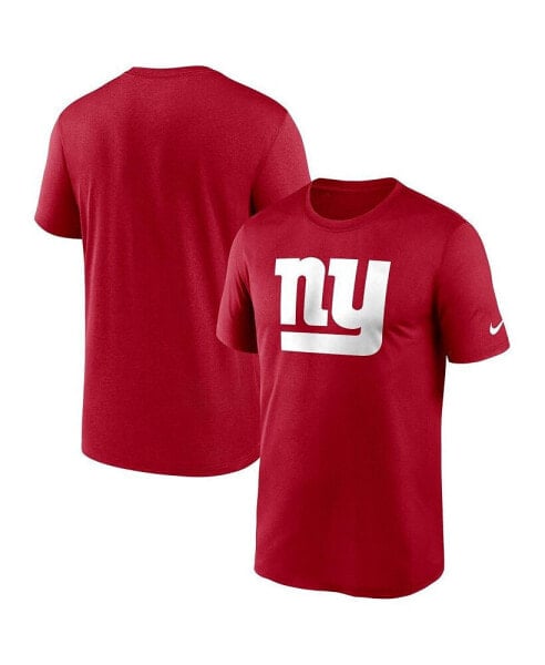 Men's Red New York Giants Legend Logo Performance T-shirt