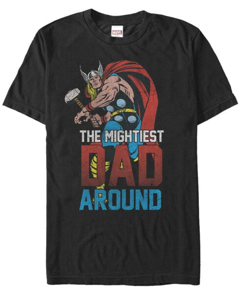 Marvel Men's Comic Collection Classic Thor The Mightiest Dad Around Short Sleeve T-Shirt