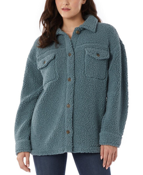 Women's Relaxed-Fit Fleece Shirt Jacket