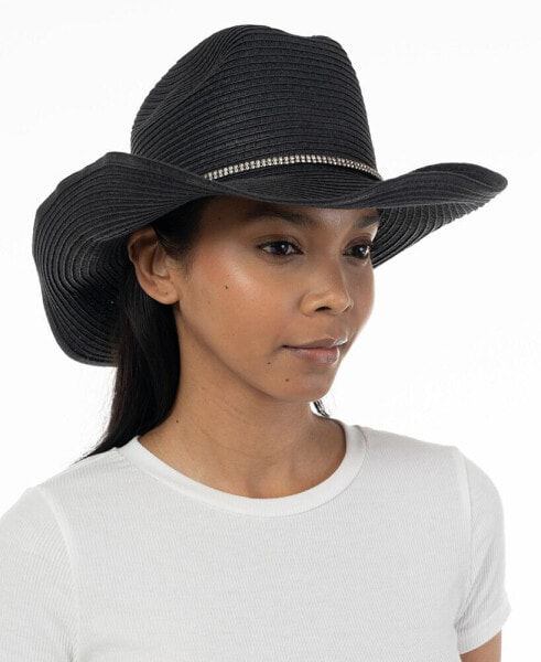 Women's Rhinestone Band Cowgirl Hat, Created for Macy's