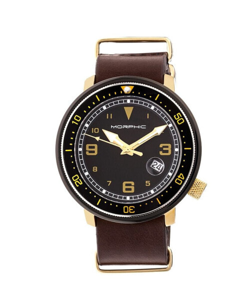 Часы Morphic m58 Gold Dark Brown 42mm
