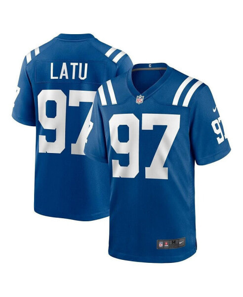 Men's Laiatu Latu Royal Indianapolis Colts 2024 NFL Draft First Round Pick Player Game Jersey