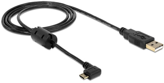Delock 83250 - 1 m - USB A - Micro-USB B - USB 2.0 - Male/Male - Black