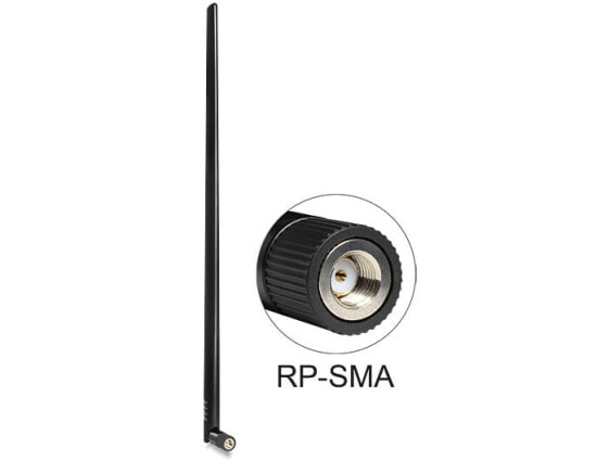 Delock 88450 - 9 dBi - 2.4 - 2.5 GHz - IEEE 802.11b - IEEE 802.11g - IEEE 802.11n - 50 ? - Omni-directional antenna - RP-SMA