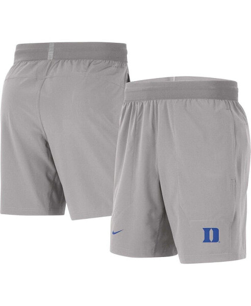 Men's Gray Duke Blue Devils Player Performance Shorts