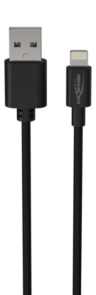 Ansmann 1700-0131 - 1 m - Lightning - USB A - Male - Male - Black