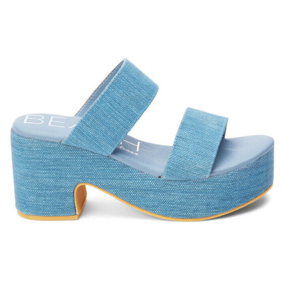 BEACH by Matisse Ocean Ave Platform Womens Blue Casual Sandals OCEANAVE-677