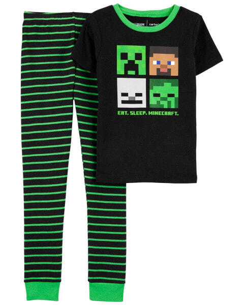 Kid 2-Piece Minecraft 100% Snug Fit Cotton Pajamas 7