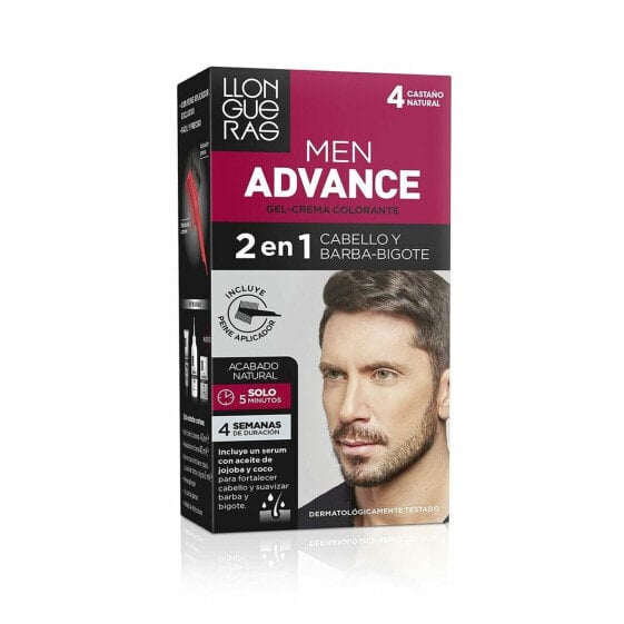 Красящий крем Llongueras Men Advance полупостоянных 4 - Русо-пепельный (4 pcs)