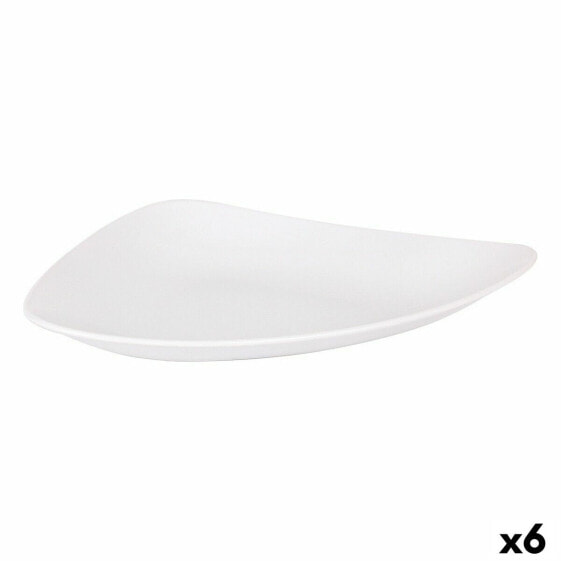 Плоская тарелка Inde Vedone Фарфор Белая 31 x 25 x 4 см (6 штук)