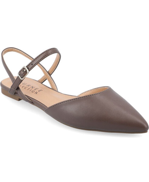 Women's Martine Buckle Pointed Toe Flats