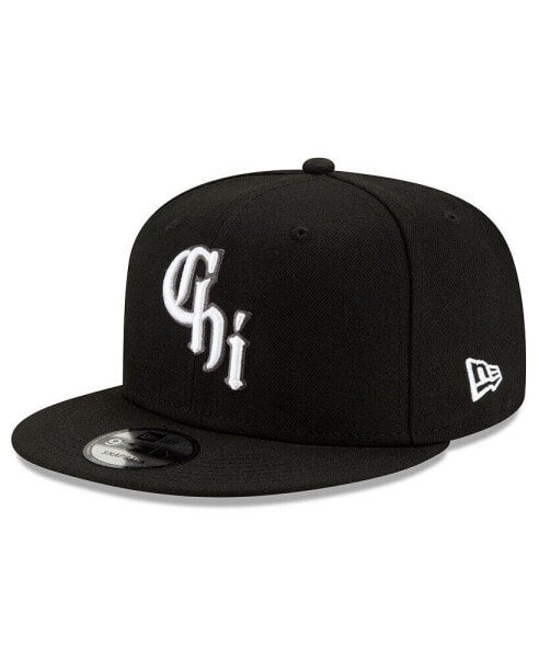 Бейсболка регулируемая New Era Chicago White Sox City Connect 9FIFTY черная для мужчин