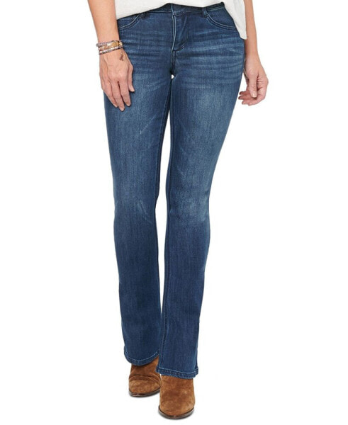 Petite Mid-Rise Ab Solution Bootcut Jeans