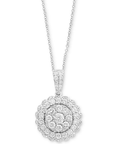 Rock Candy by EFFY® Halo Cluster Pendant Necklace (1-1/5 ct. t.w.) in 14k White or Yellow Gold