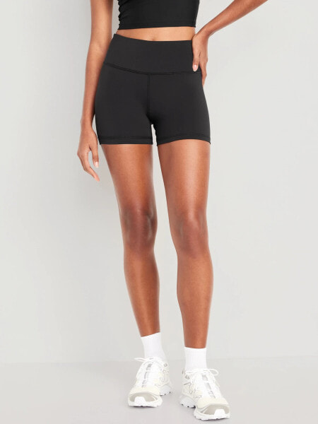 High-Waisted PowerSoft Biker Shorts -- 4-inch inseam