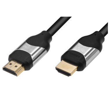 M-CAB 6060021 - 1 m - HDMI Type A (Standard) - HDMI Type A (Standard) - 3D - 18 Gbit/s - Silver - Black
