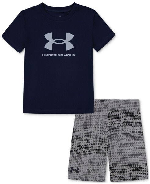 Комплект для мальчика Under Armour Футболки с логотипом и печатные шорты, 2 штуки