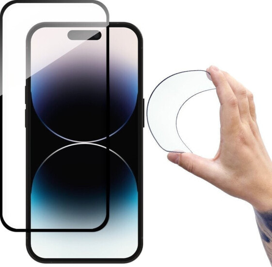 Wozinsky Wozinsky Full Cover Flexi Nano Glass szkło hartowane iPhone 14 Pro elastyczne z czarną ramką