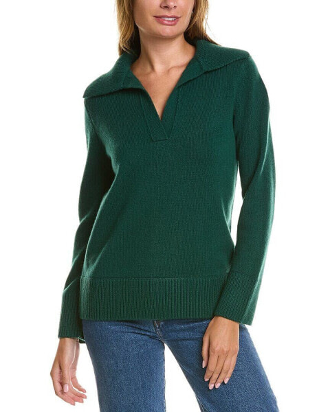 Vince Wide Wool & Cashmere-Blend Tunic Women's Green Xs