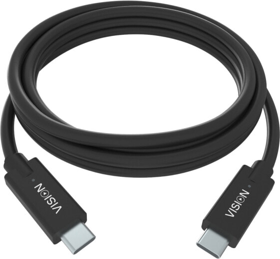 Vision TC 2MUSBC/BL - 2 m - USB C - USB C - USB 3.2 Gen 1 (3.1 Gen 1) - 5000 Mbit/s - Black