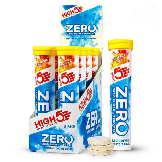 Электролиты без сахара HIGH5 Zero в таблетках 8 х 20 штук Тропический