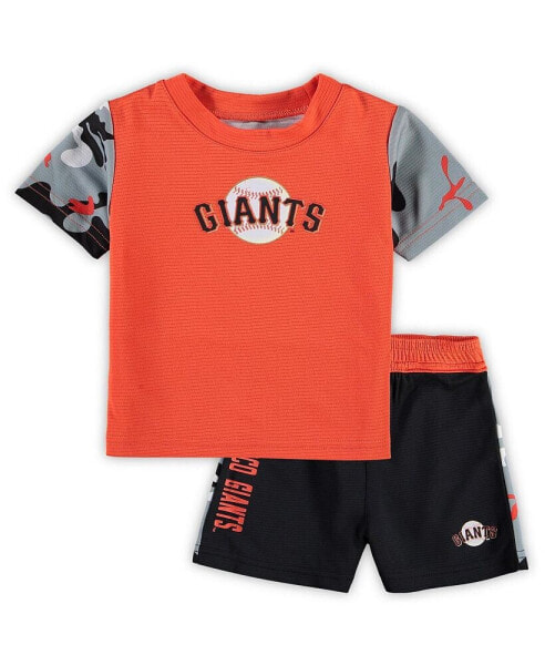 Комплект для малышей OuterStuff San Francisco Giants оранжевый, черный "Pinch Hitter" - футболка и шорты