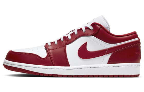 Кроссовки Nike Air Jordan 1 Low Gym Red White (Белый, Красный)