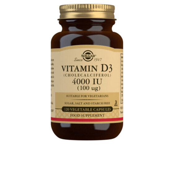 Витамин D3 4000 МЕ 100 мкг Холекальциферол капсулы растительные 120 шт Solgar