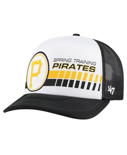 Бейсболка регулируемая '47 Brand Pittsburgh Pirates белая, черная с пенопластом.