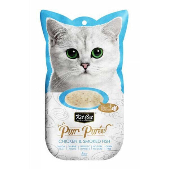 KITCAT PurrPuree Chicken & Smoked Fish Wet Cat Food 60gr