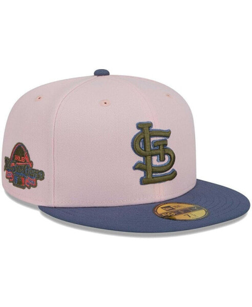 Men's Pink, Blue St. Louis Cardinals Olive Undervisor 59FIFTY Fitted Hat