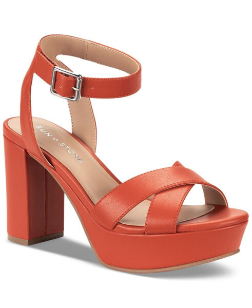 Women's Lillah Block Heel Platform Dress Sandals, Created for Macy's