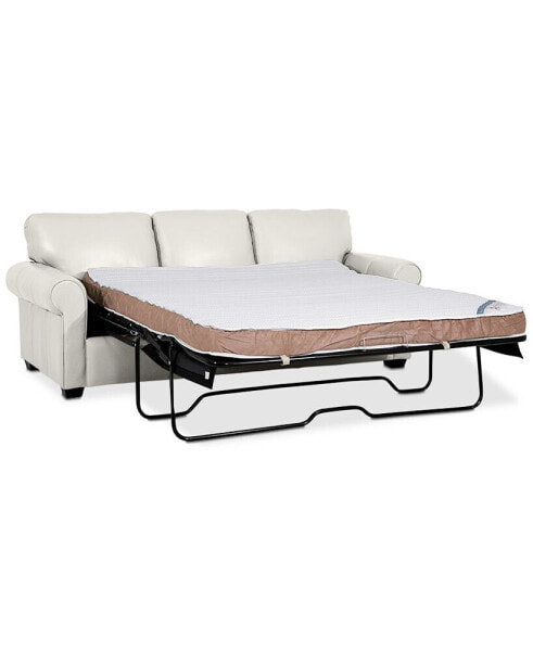 Orid 84" Queen Leather Roll Arm Sleeper, Created for Macy's