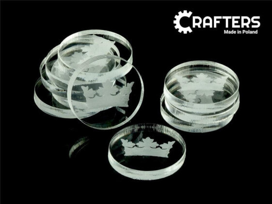 Crafters Crafters: Znaczniki akrylowe - Transparentne - Korona (10)