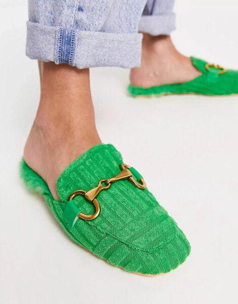 Urban Revivo loafer mule in green