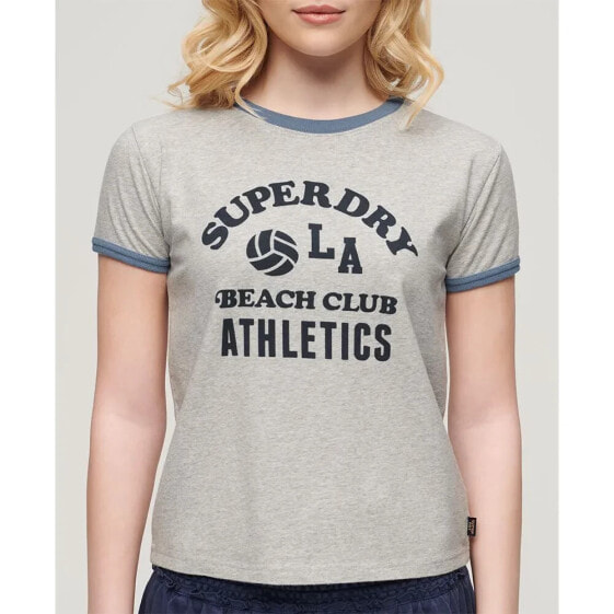 SUPERDRY Beach Graphic Fitted Ringer short sleeve T-shirt