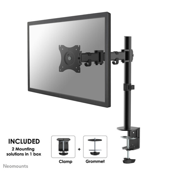 Neomounts by Newstar Select monitor arm desk mount - Clamp/Bolt-through - 8 kg - 25.4 cm (10") - 68.6 cm (27") - 100 x 100 mm - Black