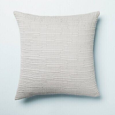 Euro Solid Texture Matelassé Pillow Sham Jet Gray - Hearth & Hand with Magnolia