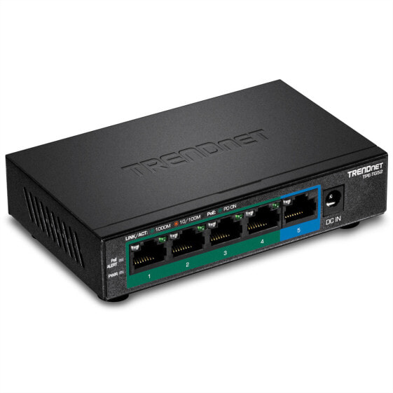 TRENDnet TPE-TG52 - Unmanaged - Gigabit Ethernet (10/100/1000) - Gigabit Ethernet - Full duplex - Power over Ethernet (PoE) - Wall mountable