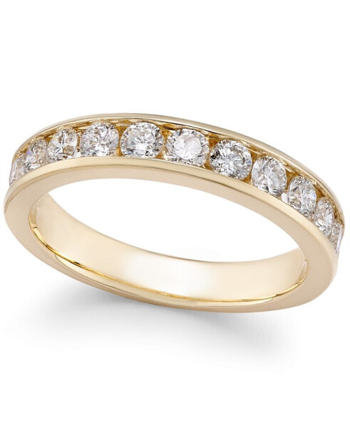 Diamond Channel Band (1 1/2 ct. t.w.) in 14k White or Yellow Gold