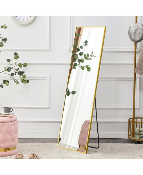 Aluminium Frame Full Body Mirror - Golden 63" X 20"