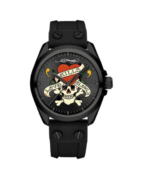 Наручные часы Ed Hardy Matte Black Plastic Strap Watch 42mm.