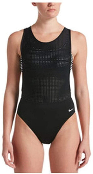 Nike 266167 Woman Sport Mesh Convertible Layered One-Piece Swimsuit Size Large