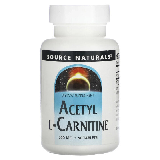 Аминокислоты Source Naturals Ацетил L-Карнитин 500 мг 120 таблеток
