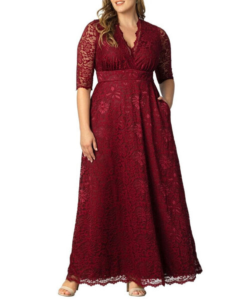 Women's Plus Size Maria Lace Evening Gown