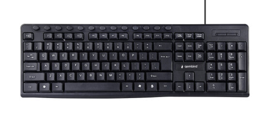 Gembird KB-UM-107 клавиатура USB Американский английский Черный