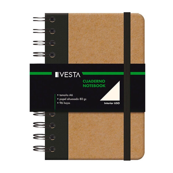 VESTA Spiral Nature Nature With Smooth A6 Rubber 96 Sheets