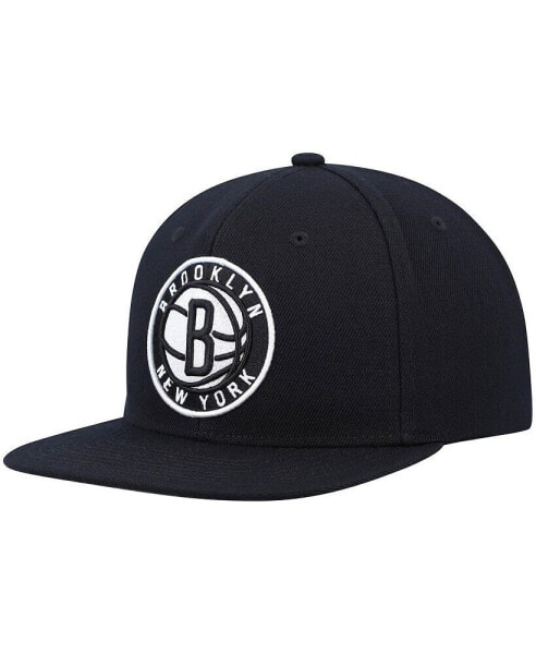 Men's Black Brooklyn Nets Ground 2.0 Snapback Hat