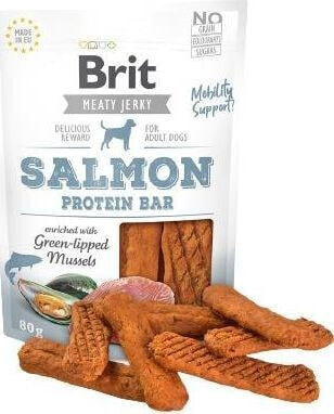 Лакомство Brit Jerky Protein Bar Моби́лити С лососем 80г