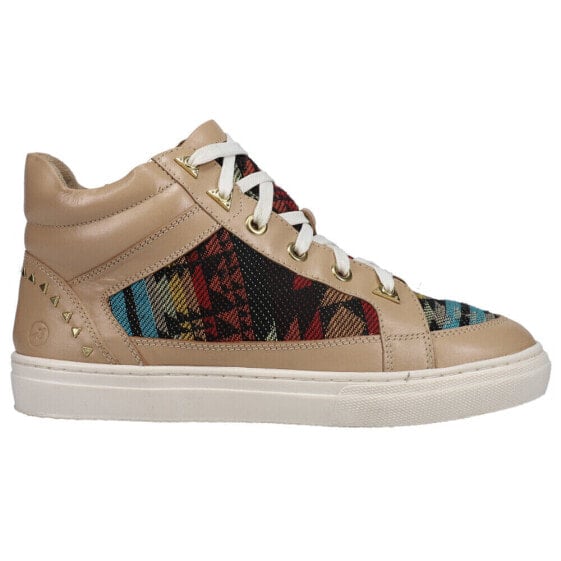 BRONX Zoo Nee Southwest High Top Womens Beige, Multi Sneakers Casual Shoes 4400